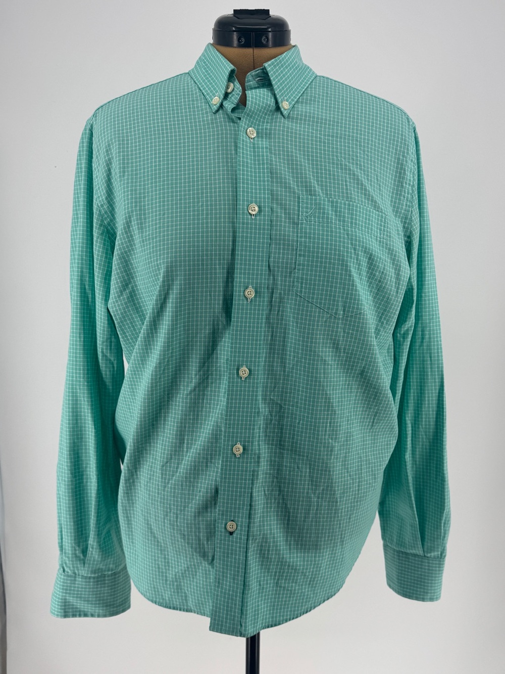 Nautica Men's Mint/Light Turquoise Button-Down Shirt